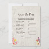 Invitation Forêt d'Automne Devinez Le Prix Jeu De Douche (Devant)