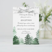 Invitation Forêt de bois,Lumière de chaîne, Réception de mari (Debout devant)