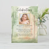 Invitation Forêt de bois peint Célébration de la vie Photos (Debout devant)