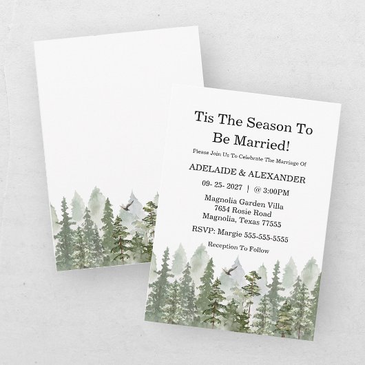 Invitation Forêt de Boisland Mariage Vert