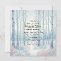 Forêt de bouleau bleu givré pour mariage