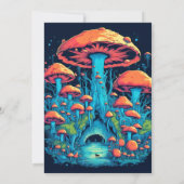 Invitation Forêt de champignons colorés Imprimer Fête d'anniv (Dos)