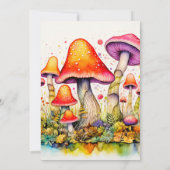 Invitation Forêt de champignons sauvages Imprimer fête d'anni (Dos)