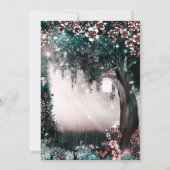 Invitation Forêt de conte de fées en rose enchantée pour bal (Dos)