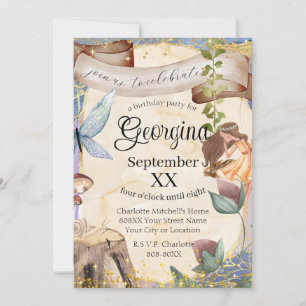 Invitation Forêt de contes de fées enchantées
