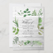 Invitation Forêt de forêt verte Mariage rustique Photo (Devant)