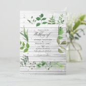 Invitation Forêt de forêt verte Mariage rustique Photo (Debout devant)