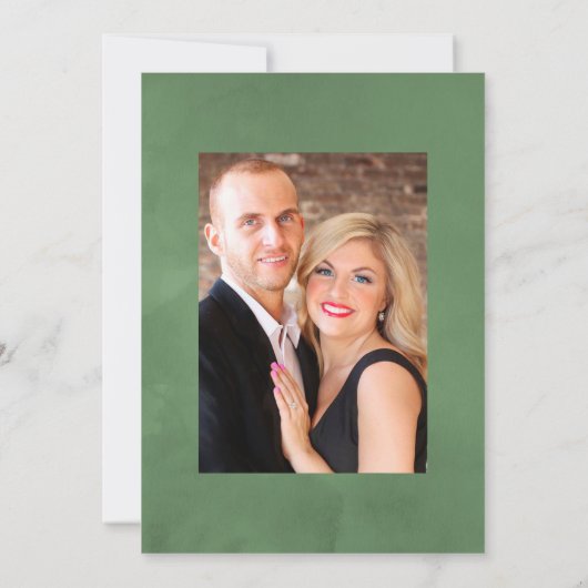 Invitation Forêt de forêt verte Mariage rustique Photo (Dos)