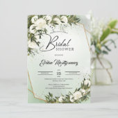 Invitation Forêt de germes d'olive vert poussiéreux roses bla (Debout devant)