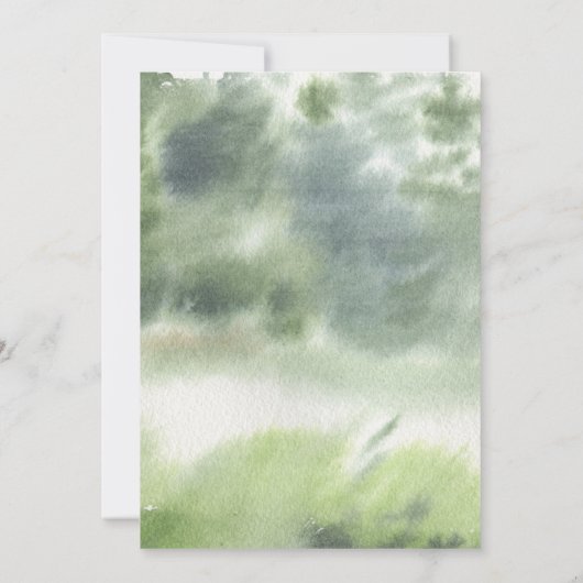 Invitation Forêt de loup de forêt sauvage Un anniversaire (Dos)