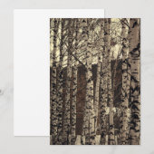 Invitation Forêt de nature de bouleaux (Devant / Derrière)