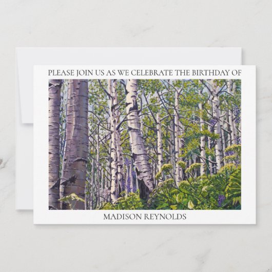 Invitation Forêt de Peupliers d'Aspen (Devant)