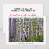 Invitation Forêt de Peupliers d'Aspen (Devant / Derrière)