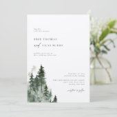 Invitation Forêt de pin sauvage Mariage rustique (Debout devant)