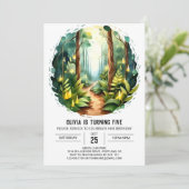 Invitation Forêt de pins enchantée Anniversaire (Debout devant)