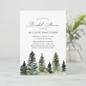 Invitation Forêt de pins Fête des mariées forestière (Debout devant)