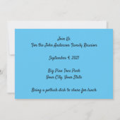 Invitation Forêt de pins Photo 3 Génération Famille Réunion (Dos)