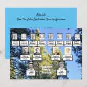 Invitation Forêt de pins Photo 3 Génération Famille Réunion (Devant / Derrière)