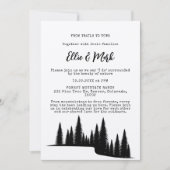 Invitation Forêt de pins rustiques Mariage extérieur (Devant)