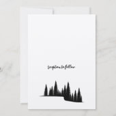 Invitation Forêt de pins rustiques Mariage extérieur (Dos)