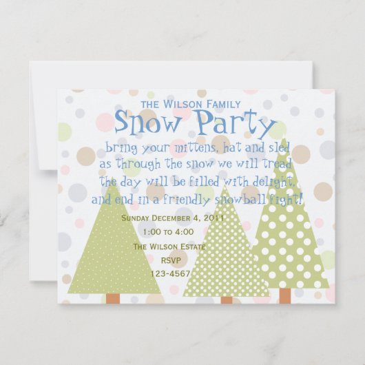 Invitation Forêt de Polka-Dot (Devant)