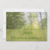 Invitation Forêt de proposition de Bridesmaid (Devant)