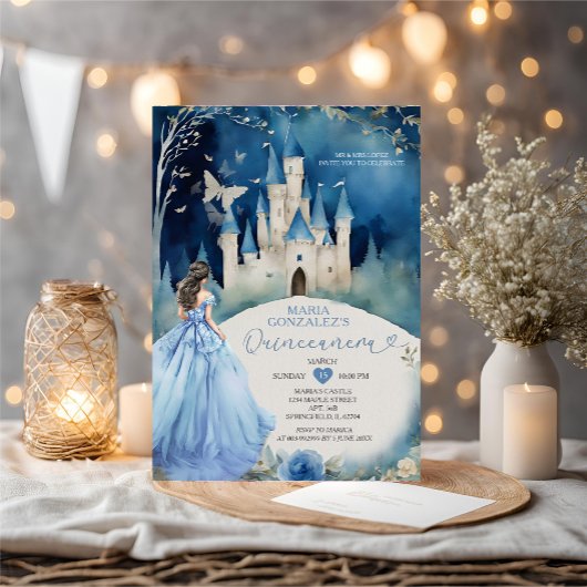 Invitation Forêt de Robe Bleue Dustère Château d'Argent Quiñc