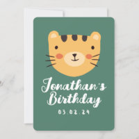 Forêt de tigre mignonne simple avec animaux Annive