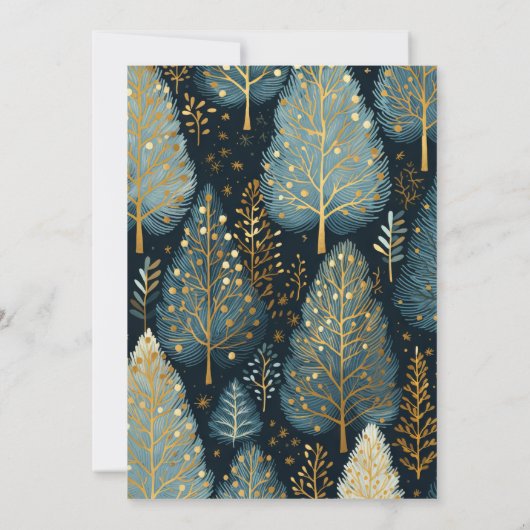 Invitation Forêt de vacances d'Arc moderne Fête de Noël perso (Dos)