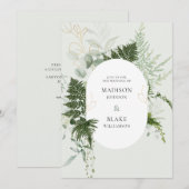 Invitation Forêt de verdure romantique Mariage de fougère sau (Devant / Derrière)