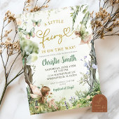 Invitation Forêt de verdure Whimsical Petit Baby shower de fé