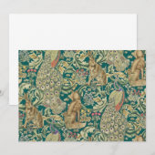 Invitation "Forêt" de William Morris (Devant / Derrière)