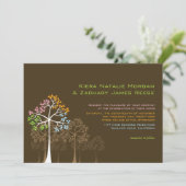 Invitation Forêt des arbres de quatre saisons Mariage des boi (Debout devant)