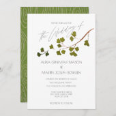 Invitation Forêt d'été Vert Ferme de Maidenhair (Devant / Derrière)