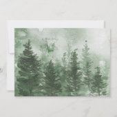 Invitation Forêt d'hiver Animaux des bois Baby shower neutre (Dos)