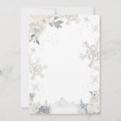 Invitation Forêt d'hiver blanche Il fait froid Baby shower ex (Dos)