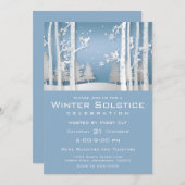 Invitation Forêt d'hiver de Papercut et écureuils (Devant / Derrière)