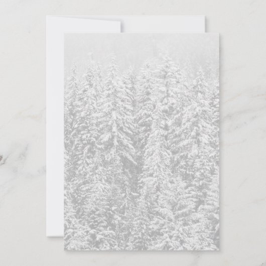 Invitation Forêt d'hiver Élégant Baby shower blanc de neige (Dos)