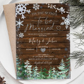 Invitation Forêt d'hiver Flocon de neige Mariage Noël