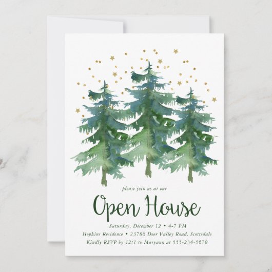 Invitation Forêt d'hiver Open House (Devant)