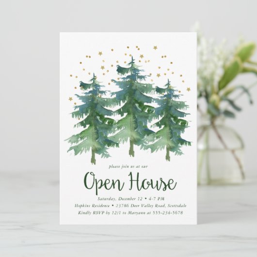 Invitation Forêt d'hiver Open House (Debout devant)