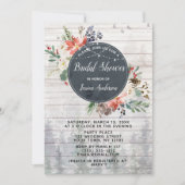 Invitation Forêt d'hiver rustique illumine la Fête des mariée (Devant)