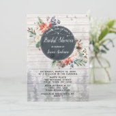 Invitation Forêt d'hiver rustique illumine la Fête des mariée (Debout devant)