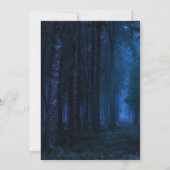 Invitation Forêt éffrayante à la nuit Halloween Fête Invitati (Dos)