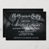 Invitation Forêt Éffrayante foncée (Devant / Derrière)