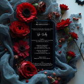 Invitation Forêt Éffrayante mariage Couple vers le château ha