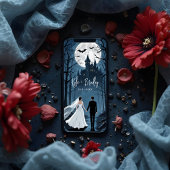 Invitation Forêt Éffrayante mariage Couple vers le château ha