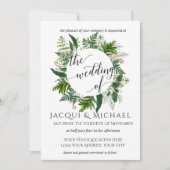 Invitation Forêt Emerald Fern Mariage de feuille de feuillage (Devant)
