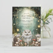 Invitation Forêt enchantée Animaux de forêt Enfants Anniversa (Debout devant)