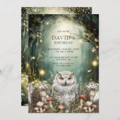 Invitation Forêt enchantée Animaux de forêt Enfants Anniversa (Devant / Derrière)